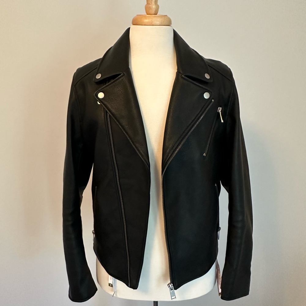 H&M Polyvinyl (fake leather) Biker Jacket - Size M